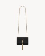 YSL KATE SMALL TASSEL IN CROCODILE-EMBOSSED LEATHER